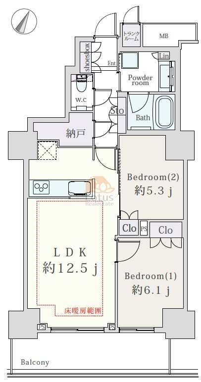 プラウドタワー石神井公園603間取図