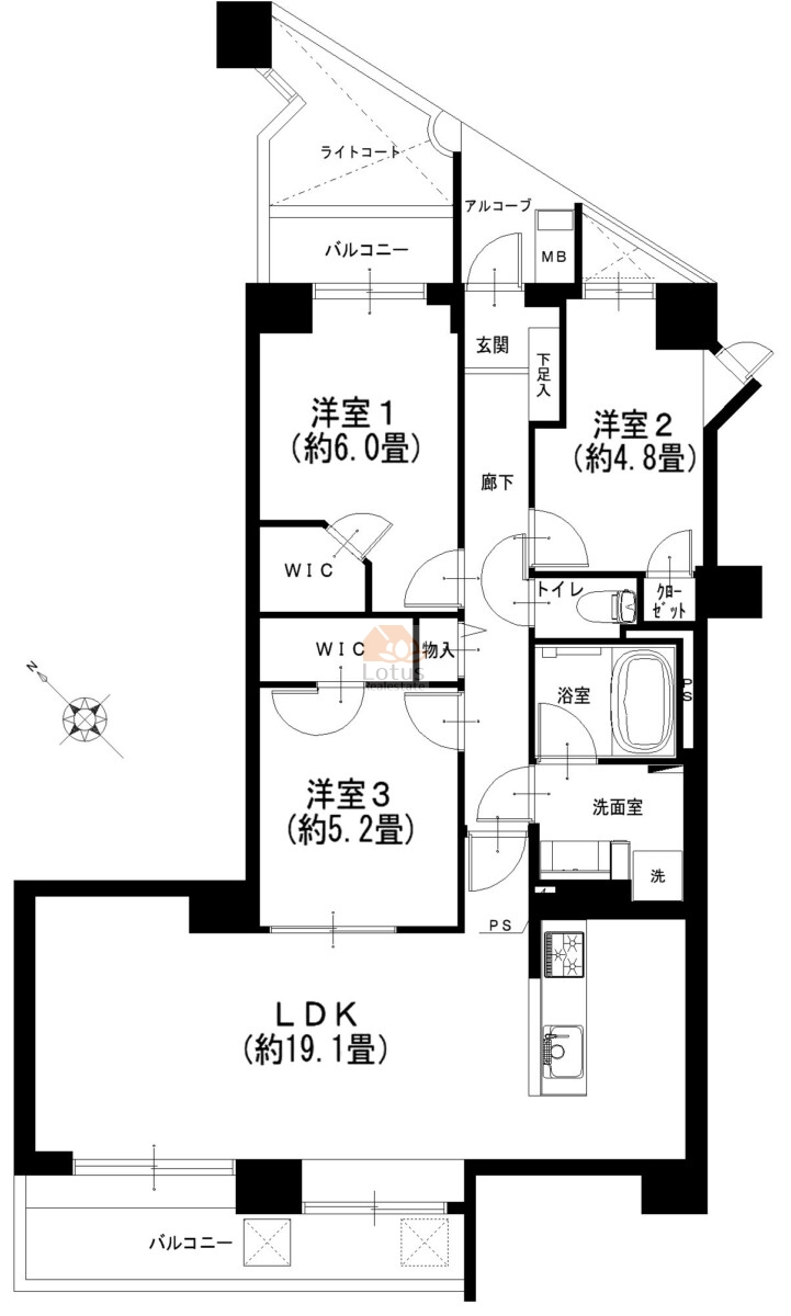 ルネ蒲田ガーデンステイツ310間取図