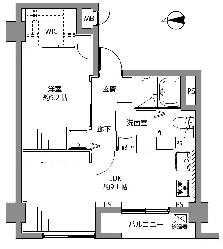 中銀八丁堀マンシオン602間取図