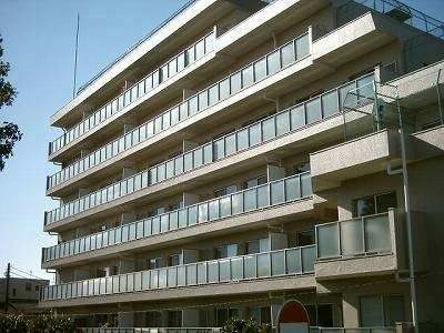 青戸ビューハイツ外観｜青戸ビューハイツは昭和５０年築、８階建ての中規模マンションです。