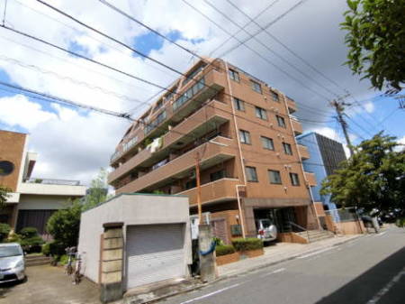 ライオンズマンション北綾瀬第３　外観1｜ライオンズマンション北綾瀬第３は加平１丁目に立地するマンションです。茶色のタイルデザインが特長の新耐震マンションです。